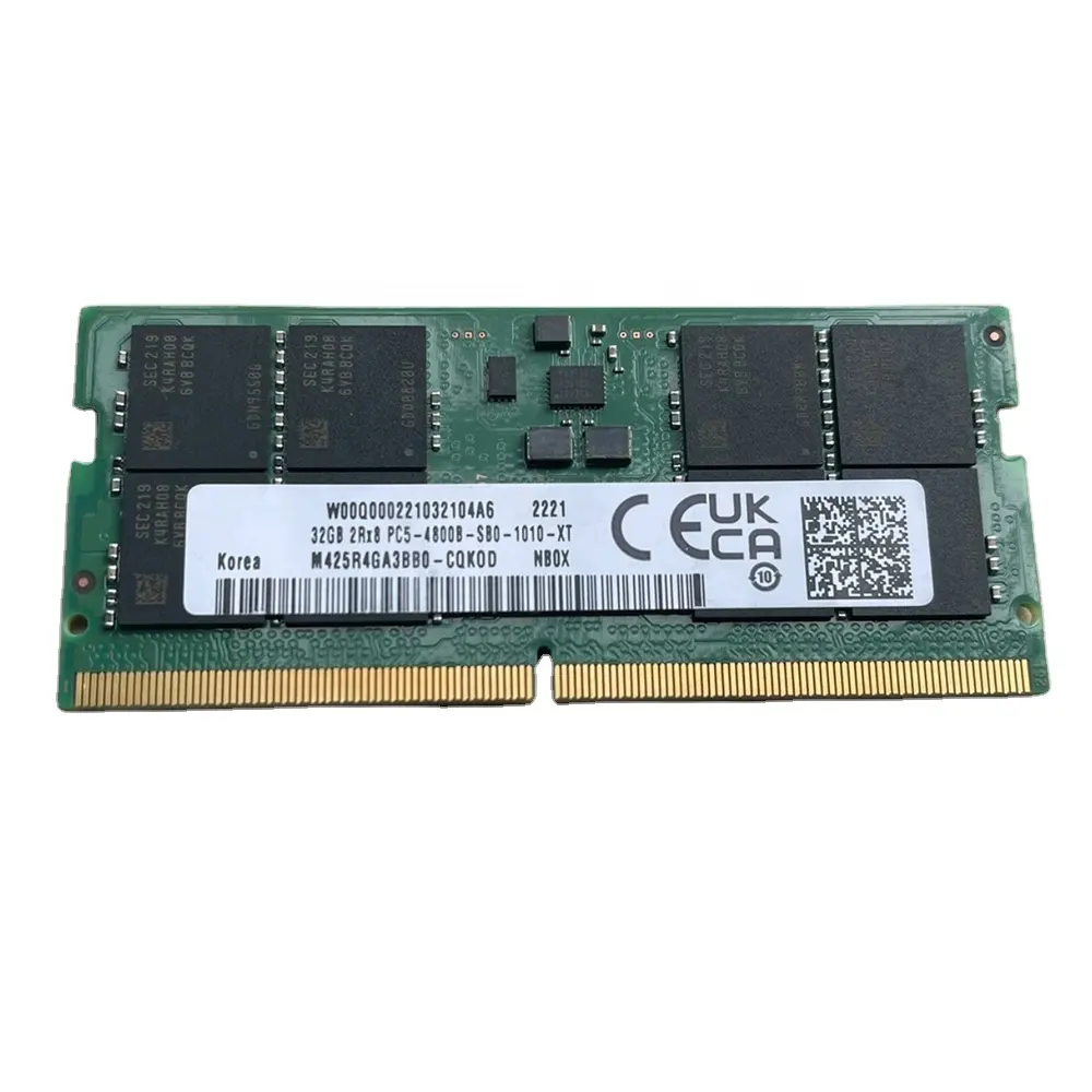 Novo 32gb ddr5 4800mhz 2rx8 4800b sodimm laptop, para samsung, notebook, memória rápida, funciona perfeitamente de alta qualidade