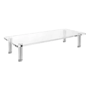 Clear Acrylic Computer Monitor Stand Space Saver Desktop Riser