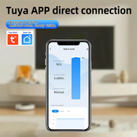 Capteur de distance laser sans fil WiFi Tuya Smart, moniteur de niveau de liquide, mesure du niveau de réservoir d'eau sans contact 1-5m