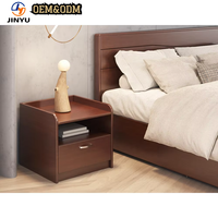 Braunes Schlafzimmer-Möbelset mit Plattformbett Nachttisch Kleiderschrank Schreibtisch Hocker und TV-Schrank für Hotel-Schlafzimmer-Möbelset