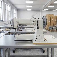 Machine à coudre industrielle à bras cylindrique ultra robuste, point noué, simple aiguille, pour matériaux épais, cuir, toile, tente