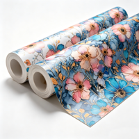 Wallpaper Bunga Berkualitas Tinggi dengan Pola Bunga Gaya Vintage Bahan Non Woven PVC untuk Dekorasi Ruang Tamu dan Kamar Tidur
