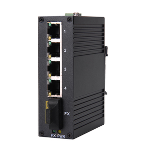 Ad alta velocità 4 port 5 porte in <span class=keywords><strong>fibra</strong></span> al convertitore di ethernet IP40 di protezione industriale interruttore di rete - Product Image 2