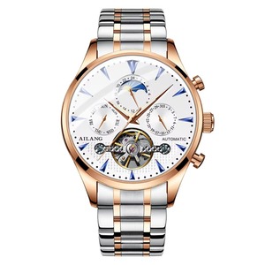 Reloj Mecánico Automático para Hombre, Multifuncional, Deportivo, Resistente al Agua, de Acero Inoxidable, con Tourbillon, en Oferta - Product Image 1