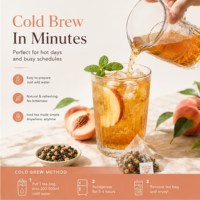 Eco-vriendelijke natuurlijke smaak verfrissende hydratatie zomer hydratatie bubble tea basis ijskoude koude koffie witte perzik fruit oolong thee