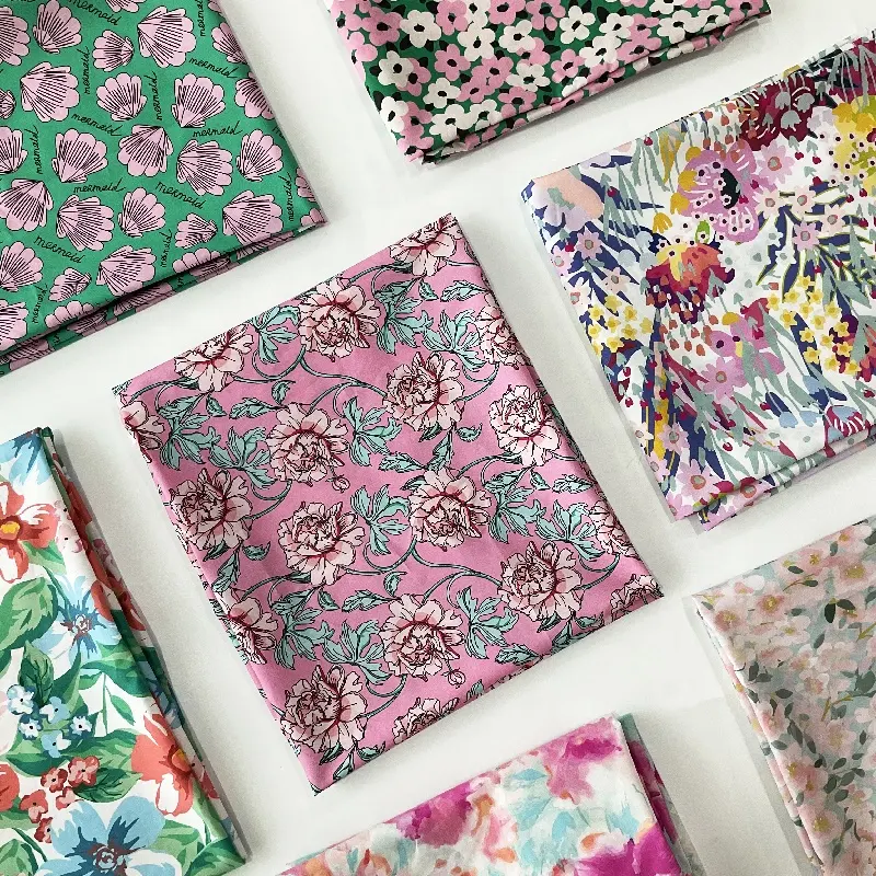 Liberty London kain Tana rumput dicetak bunga 100 katun organik kain Poplin grosir membeli secara Online