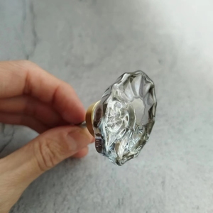 Çapı 20-40mm elmas şekli tasarım kristal cam kolları dolap çekmece çekme mutfak dolabı kapılı gardırop kolları donanım - Product Image 6