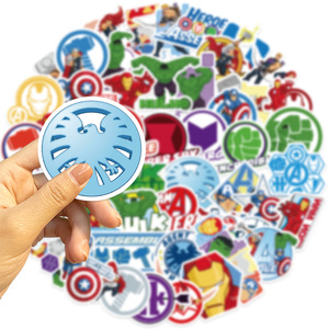 50pcs dessin animé Avengers autocollants capitaine vert géant super-héros autocollants guitare téléphone bricolage autocollants décoratifs pour adolescents enfant adultes - Product Image 1