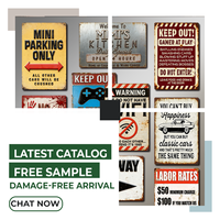 Plaques Métalliques Rétro de Haute Qualité, Personnalisables avec Nom, pour Magasin, Extérieur, Marque, Décoration Murale, Affiche Vintage, Panneau d'Avertissement par Sublimation