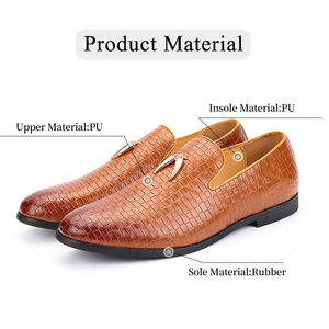 Chaussures habillées classiques de luxe pour hommes en cuir PU tressé, style Oxford, mocassins, chaussures italiennes noires formelles pour mariage - Product Image 5