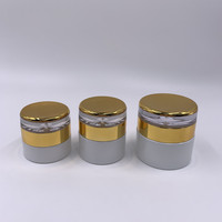 Ensemble d'emballage de luxe pour soins de la peau : Flacon pompe en verre blanc nacré pour lotion 20ml 30ml 50ml 100ml 120ml et pot de crème visage 30g 50g 100g