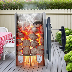 Vente en gros de briquet à charbon portable en acier inoxydable à usage intensif <span class=keywords><strong>Allumage</strong></span> rapide pour barbecue Cheminée à charbon de bois - Product Image 1