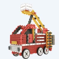 Bloques de construcción eléctricos técnicos Rc Car Kids Toys Blister Card 50 Plastic Slide ABS Unisex Best Sales 2024 5 en 1 Orange 24PCs