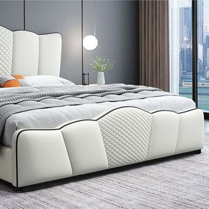 Letto King Size camera singola di lusso con comodo letto in legno imbottito con struttura in legno Premium <span class=keywords><strong>letti</strong></span> in legno - Product Image 3