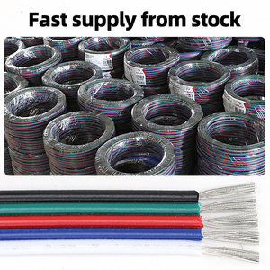 สายริบบิ้น 4p 5p 6p 7p 8p 22awg 20awg 18awg 16awg สายต่อไฟ LED สายทองแดงเคลือบดีบุก - Product Image 3
