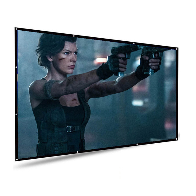Front Projection 3D Silver Screen / High Gain Projector Screen PVC Fabric Cinema with Eyelets