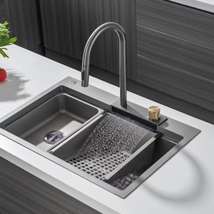 <span class=keywords><strong>Tiktok</strong></span>-grifos <span class=keywords><strong>de</strong></span> latón con diseño Popular, mezclador <span class=keywords><strong>de</strong></span> fregadero <span class=keywords><strong>de</strong></span> cocina, cascada - Product Image 6