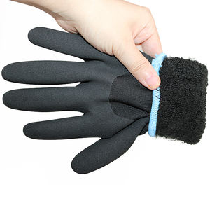 Soğuk dayanıklı 3/4 nitril daldırma kış iş eldivenleri çift kat akrilik astar kumlu nitril kaplı sıcak koruyucu eldiven - Product Image 3