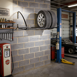 Étagère <span class=keywords><strong>murale</strong></span> pour pneus de voiture, personnalisée, avec revêtement en poudre, pour garage et <span class=keywords><strong>atelier</strong></span>, avec 1 étagère - Product Image 4
