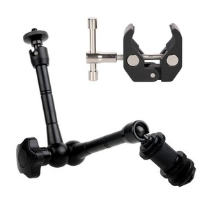 Brazo Mágico de Fricción de 11 Pulgadas con Super <span class=keywords><strong>Clamp</strong></span>, Soporte Ajustable para Cámara, Monitor, Luz LED, GoPro, DJI - Product Image 1