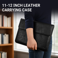 Housse pour ordinateur portable en cuir PU de 11-12 pouces, style enveloppe, étui de protection pour tablette, logo personnalisé, vente en gros