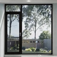 Ventana Abatible de Aluminio con Doble Vidrio Aislante Térmico, Eficiencia Energética Certificada CE, Factor U de 0.2, para Apartamento