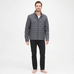 Hot Selling Lightweight <b>Waterproof</b> Eco-Friendly Slim Men's <b>Winter</b> Warm Puffer <b>Jacket</b> Long Sleeves Hooded Collar Custom OEM - Product Image 1