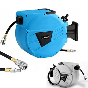 Heavy Duty 30 M Air Hose Roller Auto Rewind Wall Mount Compact Air Hose Reel Drum 100Ft Automatic Self Retractable Air Hose Reel