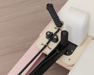 LUMINE Reformer de Pilates Commercial en Aluminium Rose Durable, Pliable, Portable et Réglable pour <span class=keywords><strong>Studio</strong></span> et Usage Domestique, avec Fonctionnalités de Bien-être Corporel - Product Image 5