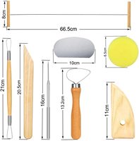 Di alta Qualità di Ceramica Strumento di Argilla Scultura 8-pezzo Set di Legno di Clay Sculpting Modellazione Ceramica Strumento di Arte