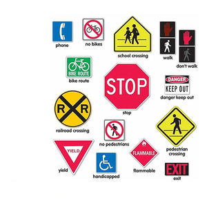 Panneau de signalisation routière en aluminium personnalisé, usine pour la sécurité routière avec <span class=keywords><strong>Film</strong></span> réfléchissant - Product Image 1