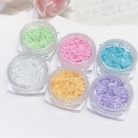 TSZS Nouvelle Décoration d'Ongles 3D Laser en Formes Mixtes Macaron Couleurs Adorables Cœur Étoile Paillettes Scintillantes pour DIY Ongles