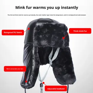 <span class=keywords><strong>Casque</strong></span> d'hiver épais en peluche ABS résistant au froid pour l'extérieur, chaud et anti-écrasement pour les électriciens. - Product Image 4