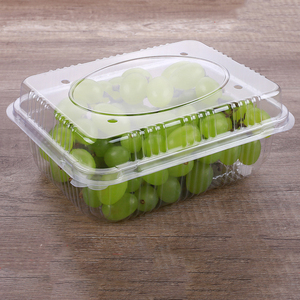 Thực phẩm dùng một lần cấp hộp nhựa vỉ Pet rõ ràng Trái Cây Rau container 500g 400g 300g 250g 1lb cho Dâu Tây nho - Product Image 2
