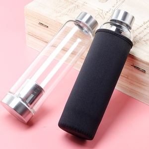 <span class=keywords><strong>Tazas</strong></span> de té Drinkware 2025 Best Seller Botella de jugo de vidrio de borosilicato 420ml 550ml Filtro de té Manga resistente al calor Venta caliente Amazons - Product Image 6