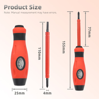 Lápiz Probador de Voltaje con Punta Doble Extraíble, Destornillador de Prueba para Distribuidor, 163mm, 40.8g, 4mm, Modelo 638