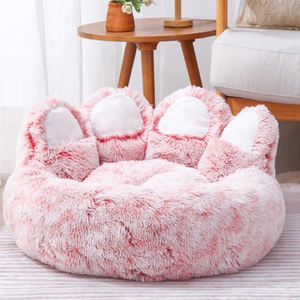 Cama de Felpa para Mascotas de Alta Calidad al por Mayor, Diseño de Pata de Oso, Cama Suave y Cálida para Perros y Gatos - Product Image 2