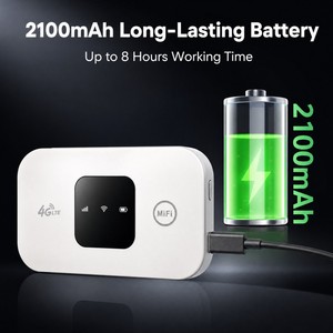 เราเตอร์พกพา 4G ไร้สาย LTE Advanced พร้อมช่องใส่ซิมการ์ด  พร้อมแบตเตอรี่ในตัว - Product Image 2