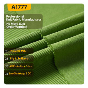 Tissu <span class=keywords><strong>jersey</strong></span> jacquard sergé en coton peigné CVC et polyester, 365 g/m², respirant, à infrarouge lointain, teint uni, pour T-shirt et polo - Product Image 1