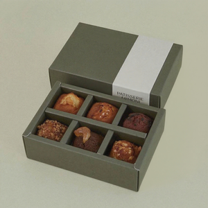 Umwelt freundliche Bäckerei Gebäck Box Verpackung Krepp Pfannkuchen Kuchen Gebäck Brownie Cookie Verpackungs boxen mit Einsätzen Teiler - Product Image 4