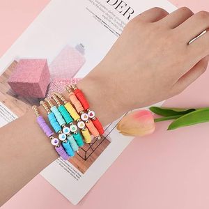Pulsera de Cuentas de Arcilla Polimérica con Ojo Turco y Discos Heishi, Regalo de Aniversario de Boda para Mujer, Joyería de Playa de Verano - Product Image 5