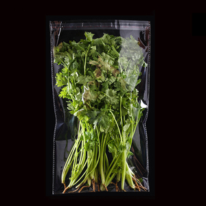 Bolsa de verduras autoadhesiva transparente barata al por mayor, bolsas de embalaje de lechuga biodegradables para verduras - Product Image 4