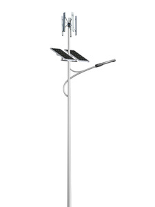 Lampione LED Ibrido <span class=keywords><strong>da</strong></span> <span class=keywords><strong>Esterno</strong></span> 50W <span class=keywords><strong>ad</strong></span> Alta Efficienza Energetica Alimentato a <span class=keywords><strong>Energia</strong></span> <span class=keywords><strong>Solare</strong></span> ed Eolica IP65 per Applicazioni Stradali - Product Image 5