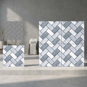 Carreaux de sol en porcelaine numérique Vistaar imperméables 40x40cm, imitation brique, antidérapants, pour salle de bain, centre commercial, extérieur - Product Image 2