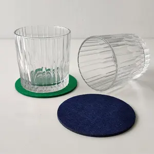 Fabriek Groothandel Voelde Cup Coaster Ronde Water-Wicking Coaster Custom Aanvaardbaar Onderzetters Voor Drankjes