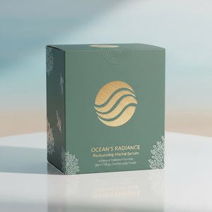 Scatola di Imballaggio Cosmetico di Lusso <span class=keywords><strong>in</strong></span> Carta Strutturata Organica per Prodotti Skincare Naturali - Product Image 3