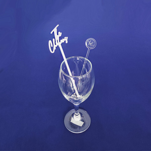 Agitadores de Bebidas de Acrílico Blanco Personalizados, Palitos Agitadores de Cócteles de Plástico Personalizados, Palitos Agitadores para Fiestas - Product Image 2