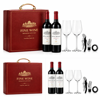 Großhandel Hochwertige Doppel-Flaschen-Box für Wein & Wodka mit Schaumstoffeinlage Schützende Tragetasche Individuelles Logo Geschenkverpackung