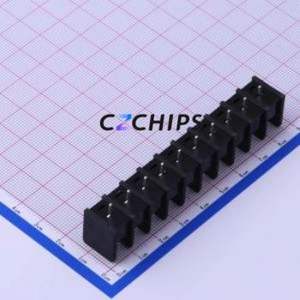 DBT30C-8.25-10P-BK-P Barrier Terminal Block Through hole Component (THT),P=8.25mm Connector Two Sides 8.25mm 1x10P Straight Pin - Product Image 2