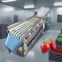 Automatische sorteer- en sorteermachine voor chilipepers, erwten, fruit en groenten, en aardappelen.